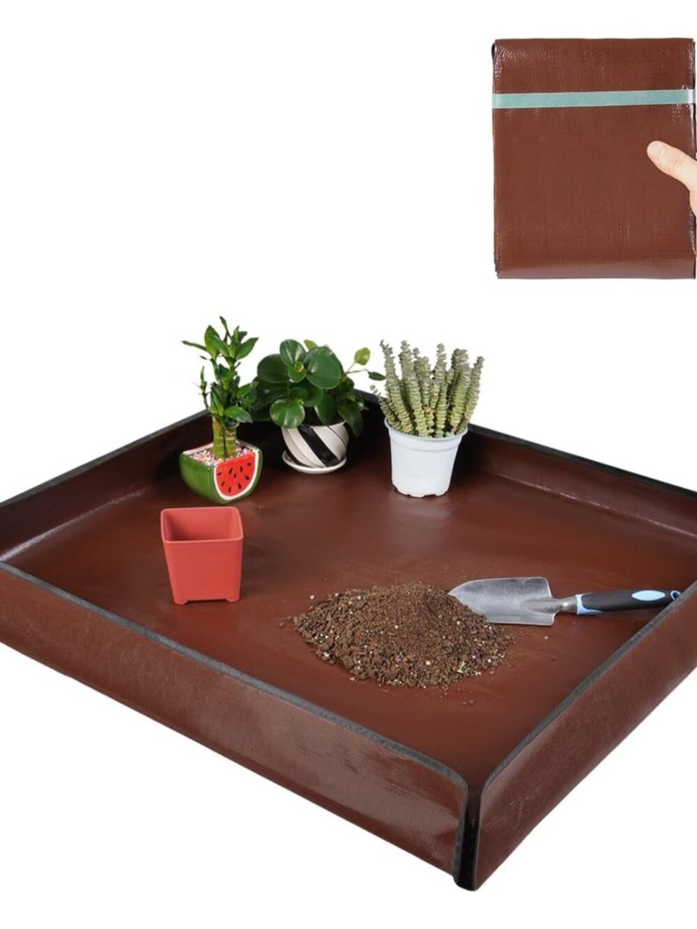 39.5"x 39.5" Extra Large Potting Mat for Indoor Plants Transplanting and Potting
